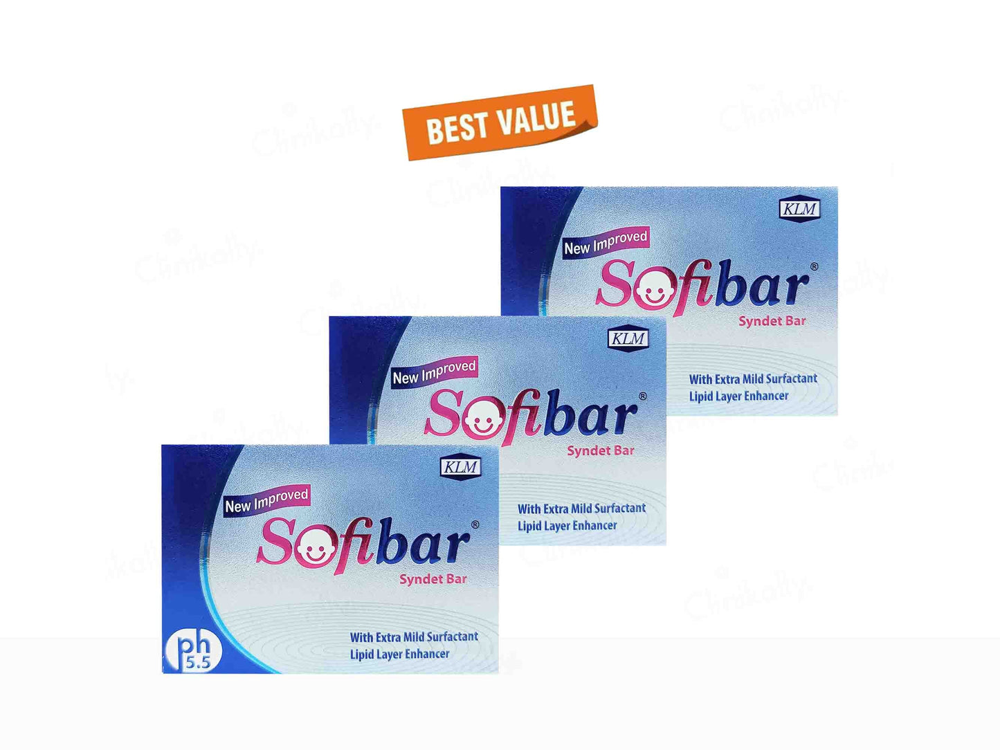 Sofibar pH 5.5 Syndet Bar 3 x 75 gm