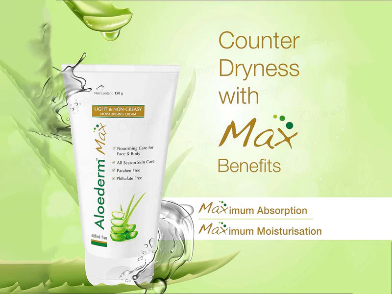 Dabur Aloederm Max Moisturising Cream 150g (Pack Of 2)