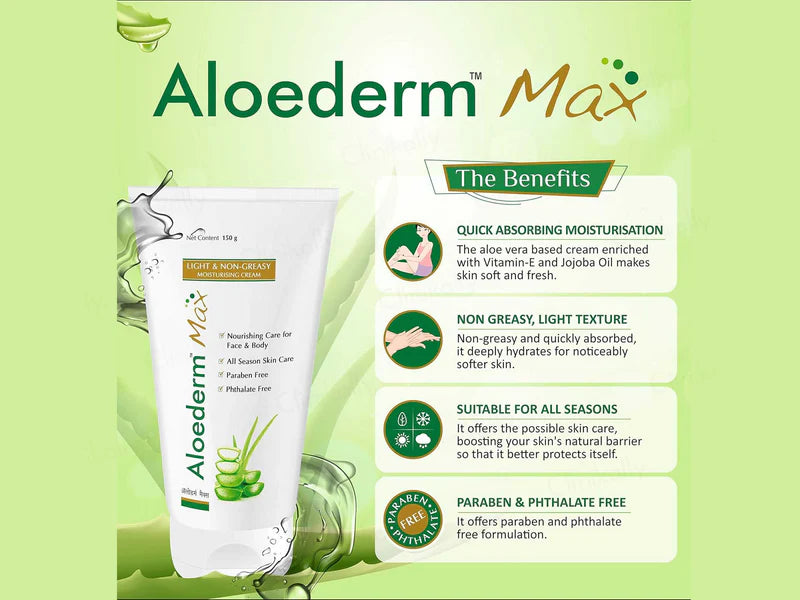 Dabur Aloederm Max Moisturising Cream 150g (Pack Of 2)