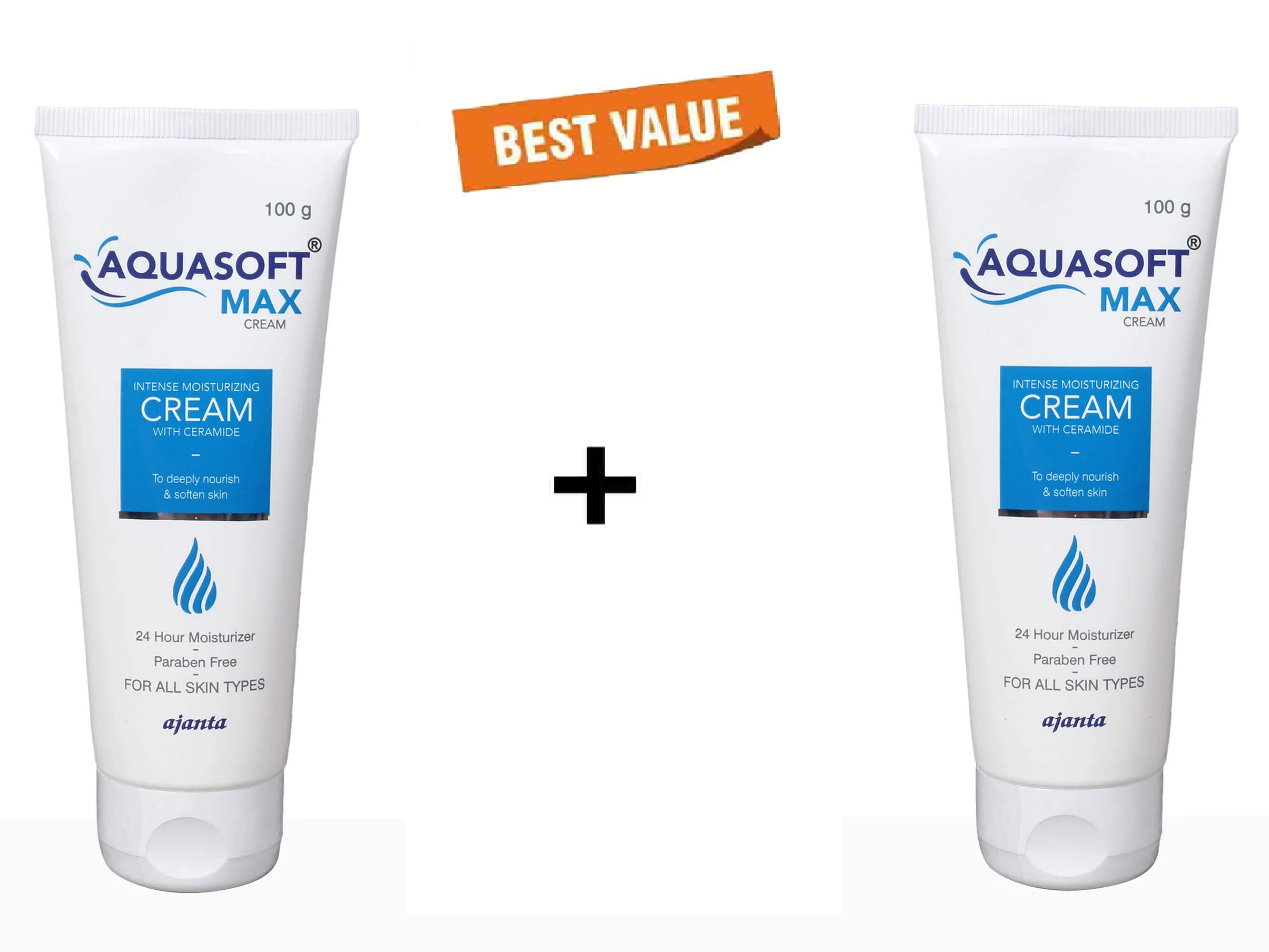 Aquasoft Max Intense Moisturizing Cream 100Gm Pack 2