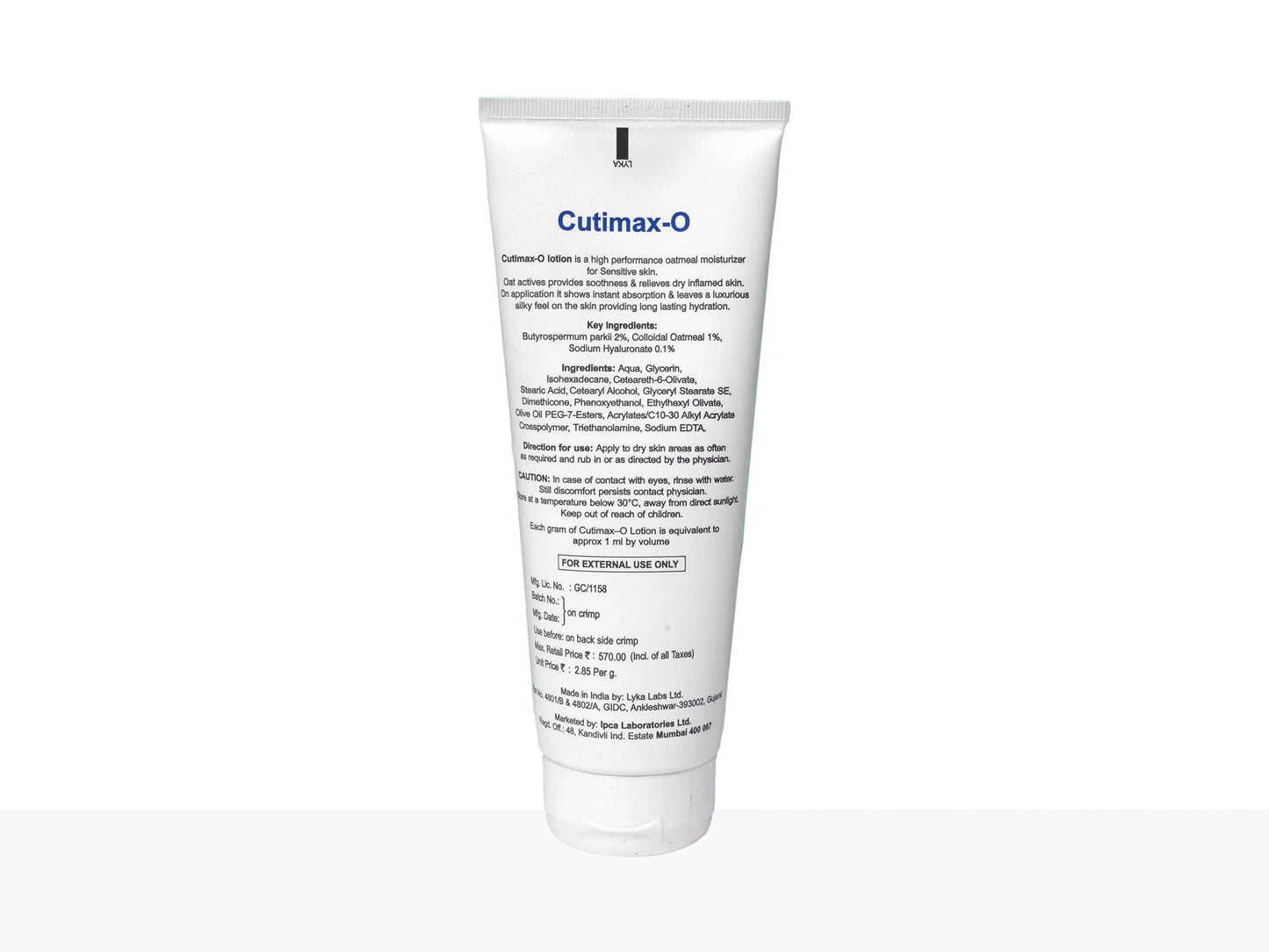 Ipca Cutimax-O Oat Moisturizing Lotion