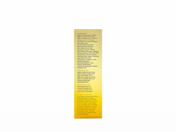 Episoft AC Hydrating Sunscreen SPF 50 PA++++ 50Gm