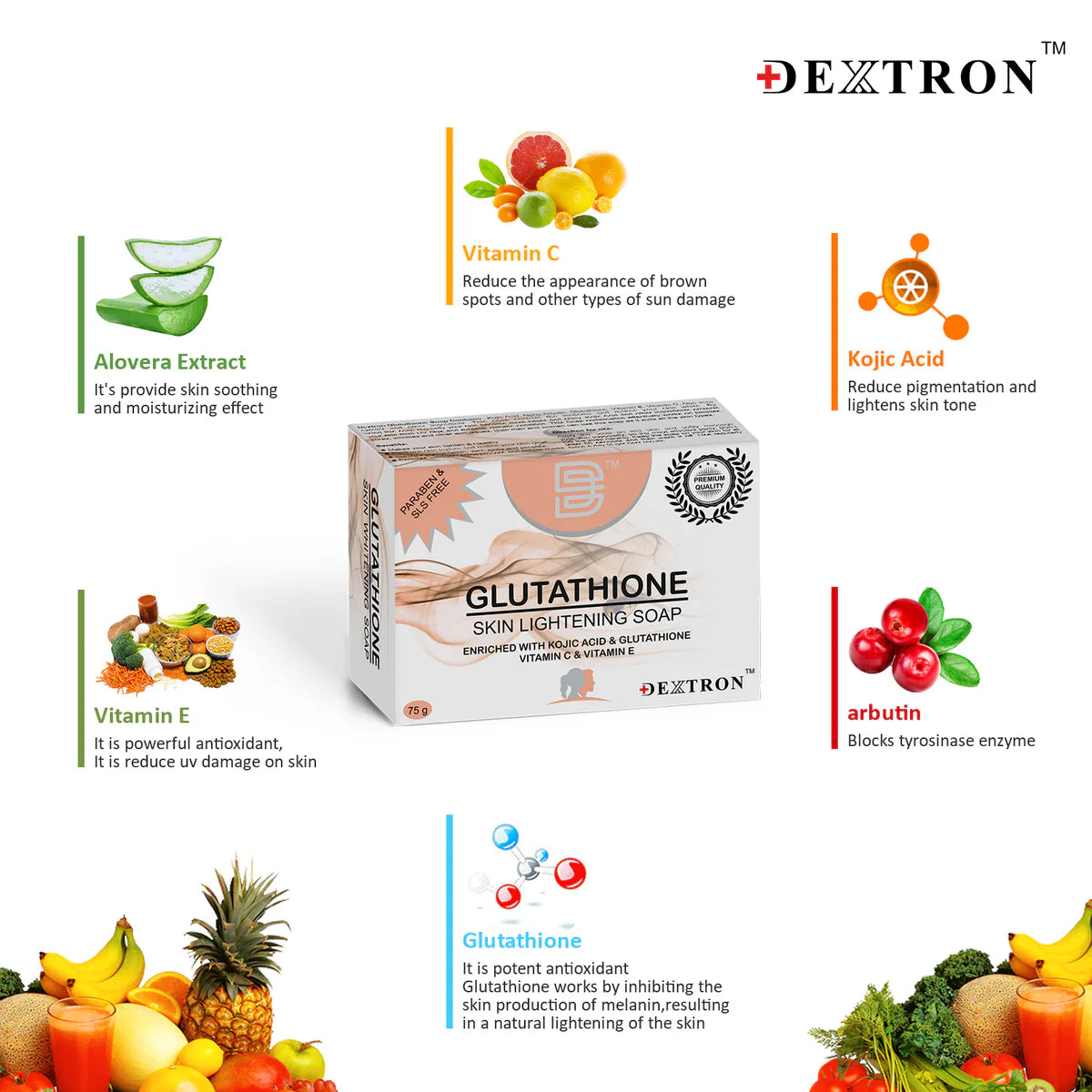 Glutathione Skin Whitening Soap 75Gm