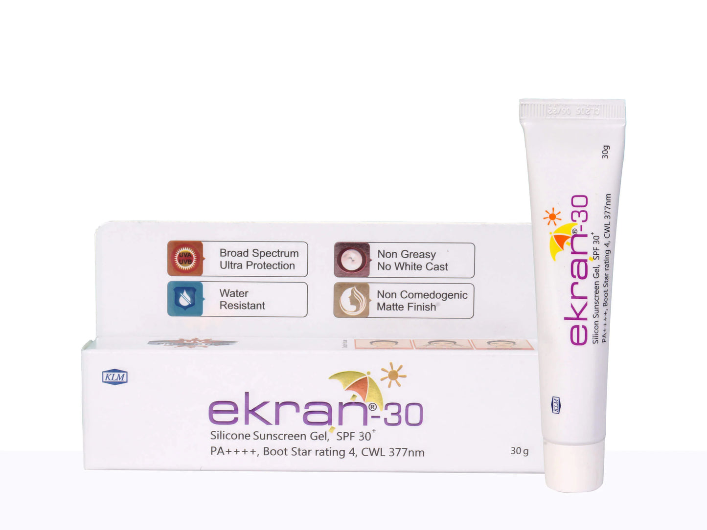 Ekran 30 Silicone Sunscreen Gel 30Gm SPF 30