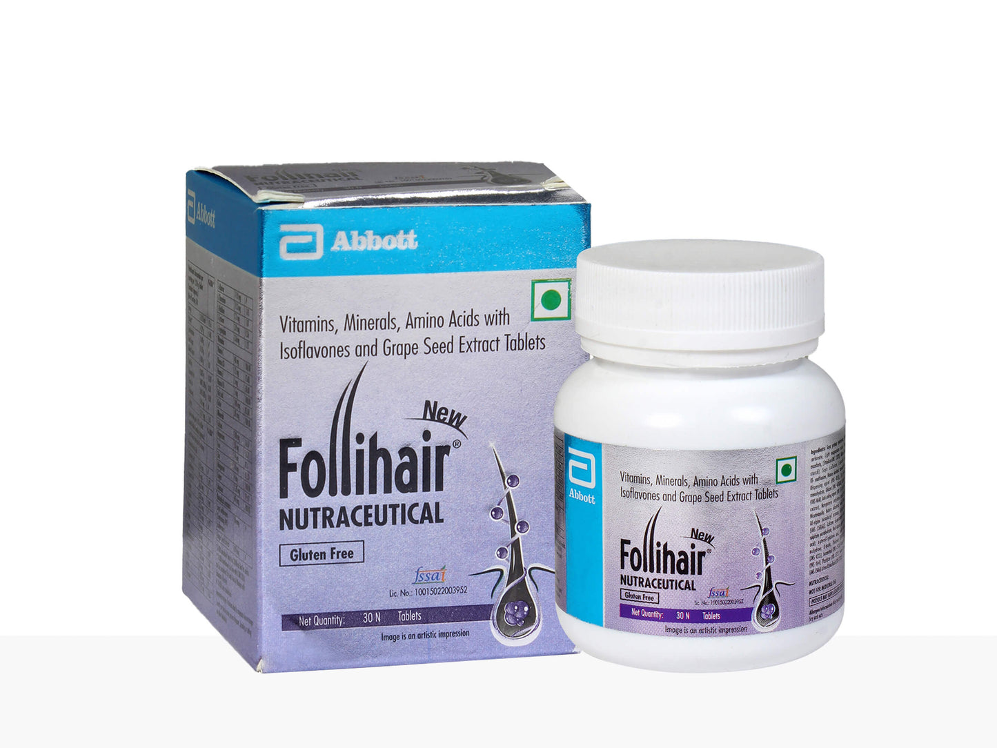 New Follihair 30 Tablet Bottle 30 Tablets