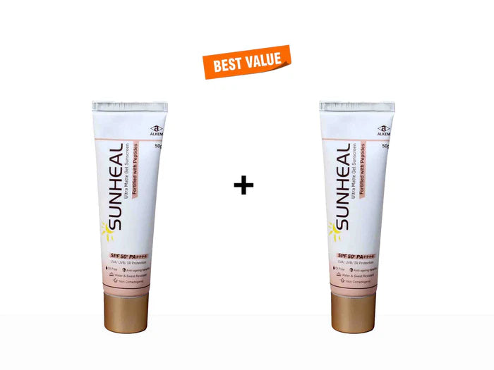 Sunheal Ultra Matte Gel Sunscreen SPF 50 PA 50Gm Pack Of 2