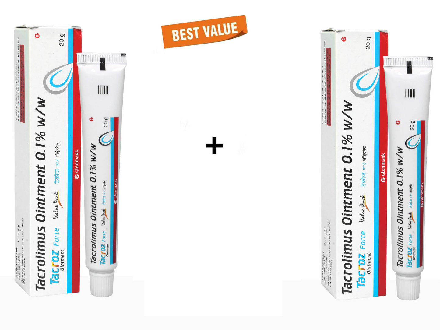 Glenmark Tacroz Forte Ointment Cream 20Gm Pack 2