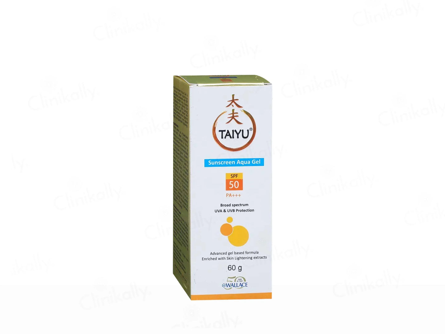 Taiyu Sunscreen Aqua Gel SPF 50 PA+++ 60Gm