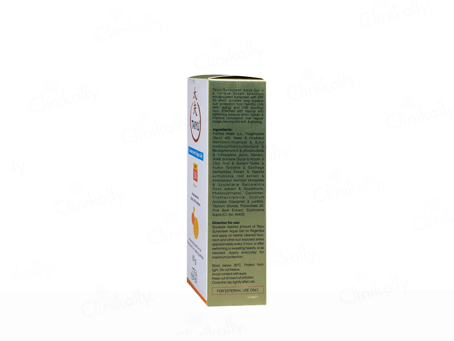 Taiyu Sunscreen Aqua Gel SPF 50 PA+++ 60Gm