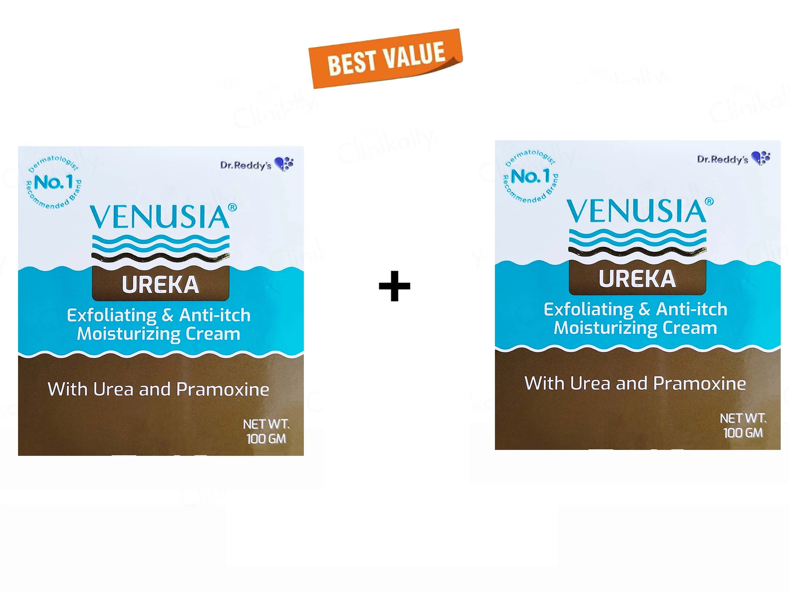 Dr Reddy Venusia Ureka Exfoliating Moisturizing Cream 100g Pack 2