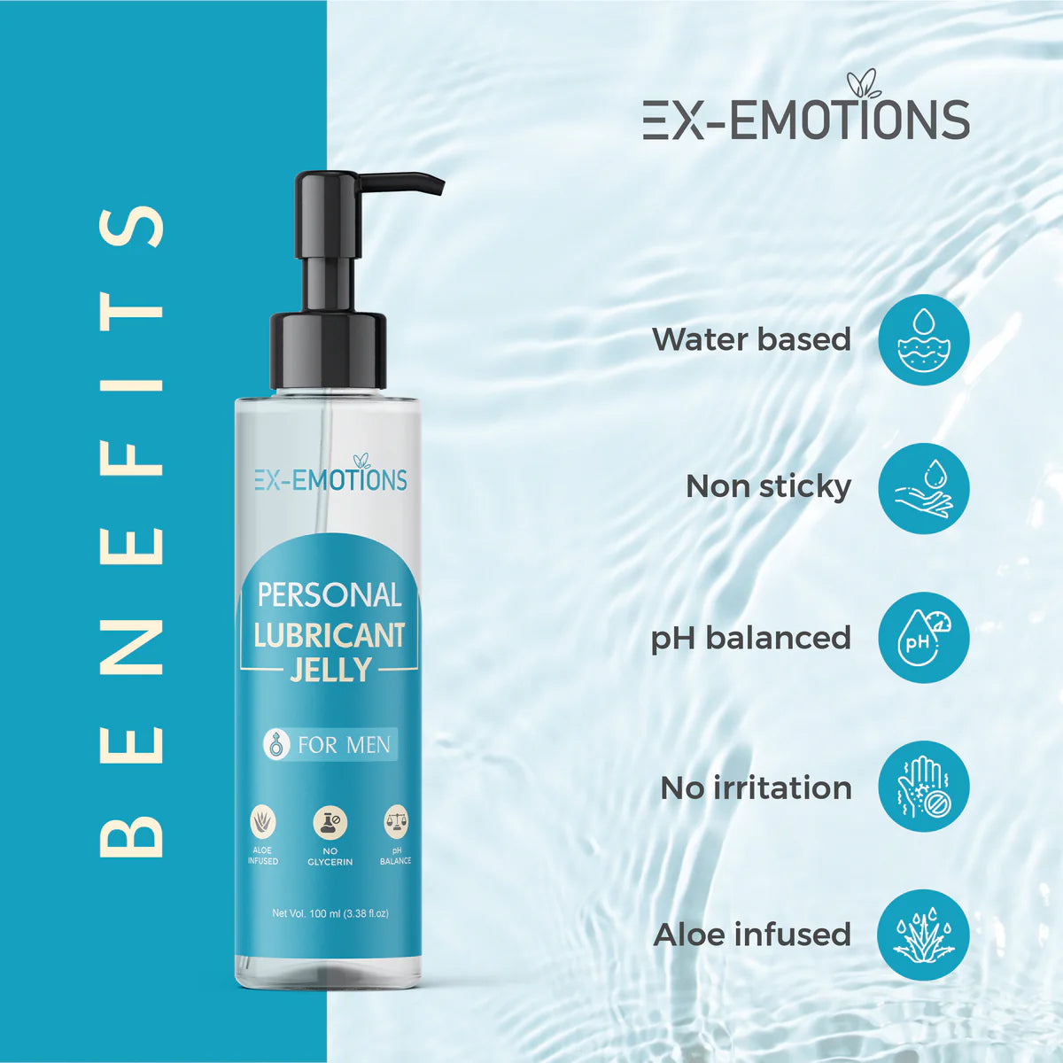 Ex-Emotions Personal Lubricant Jelly for Men – Ultimate Comfort & Pleasure 100Ml