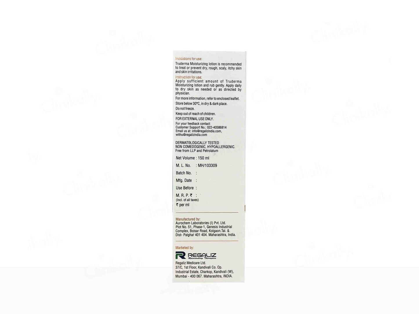 Truderma Moisturizing Lotion 150ml