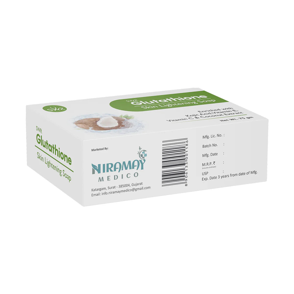 Glutathione Skin Lightening Soap Coconut 75Gm
