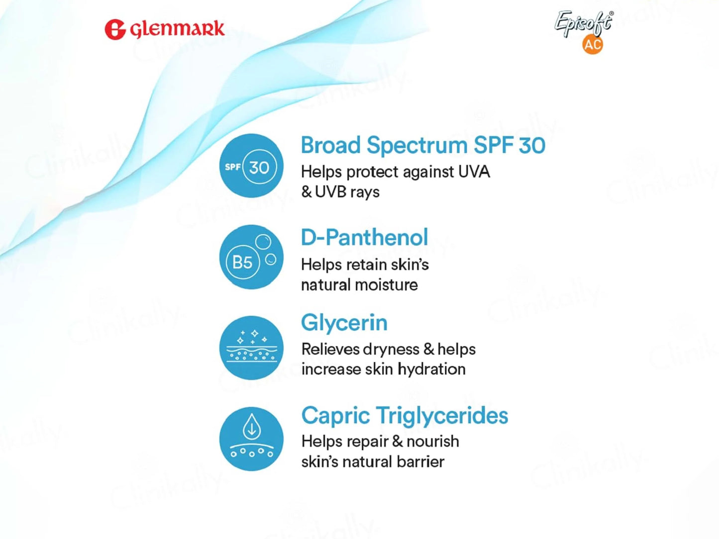 Episoft AC Moisturiser with Sunscreen SPF 30+++ 75Gm Pack Of 2
