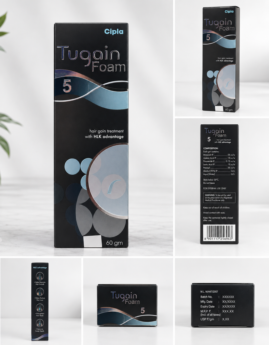 Tugain 5% Foam 60Gm