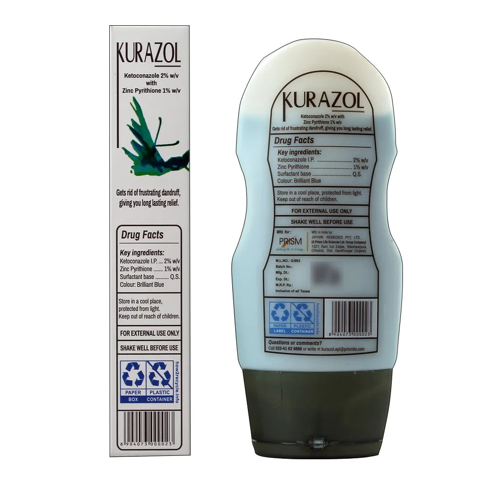 Kurazol Shampoo 100ml, Pack of 2