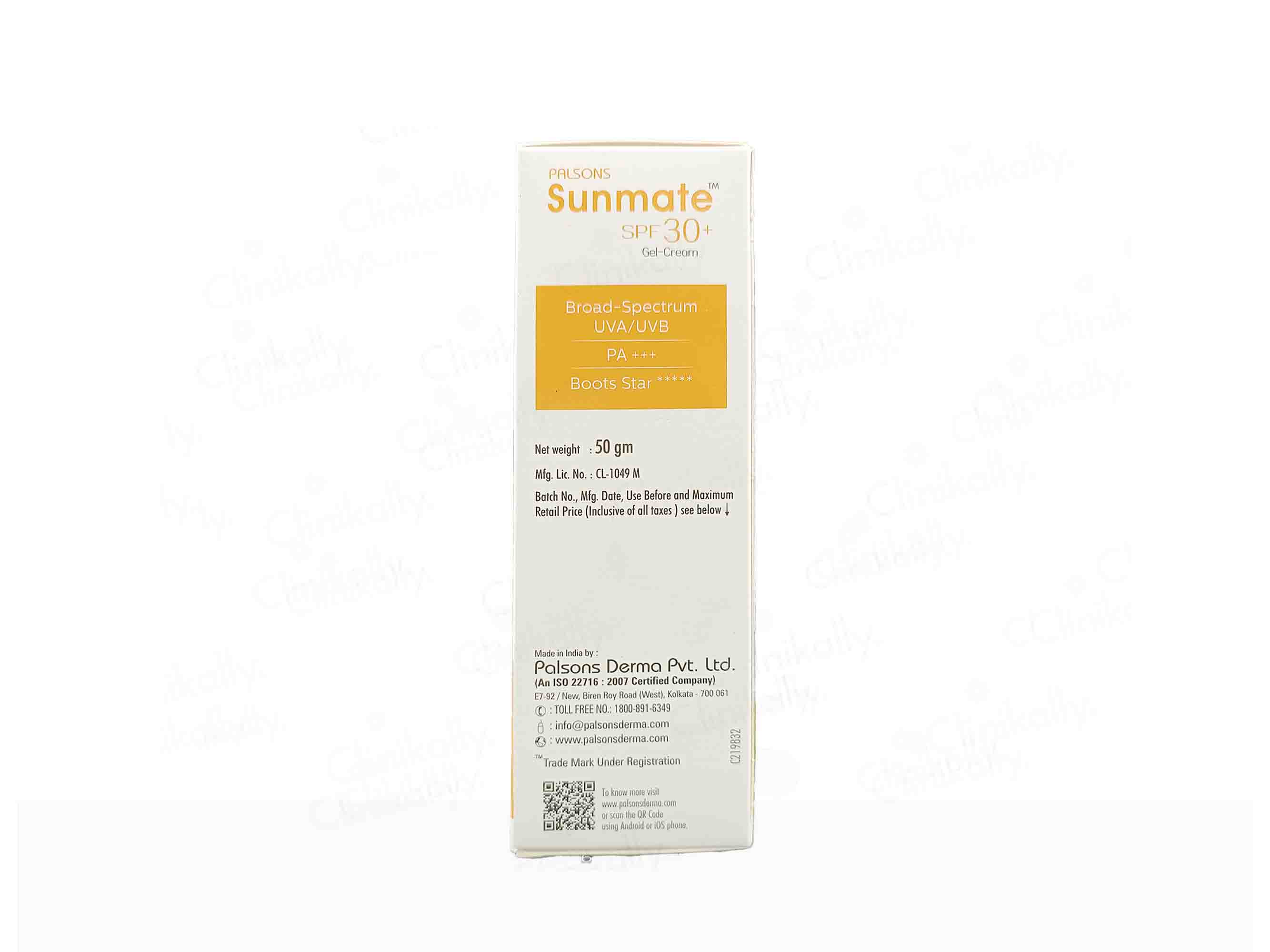 Sunmate Gel Cream SPF 30 50Gm