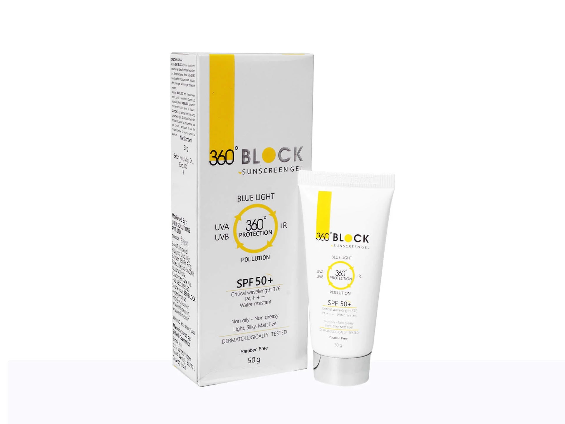 360 Block Sunscreen Gel SPF 50 PA 50Gm Pack Of 2
