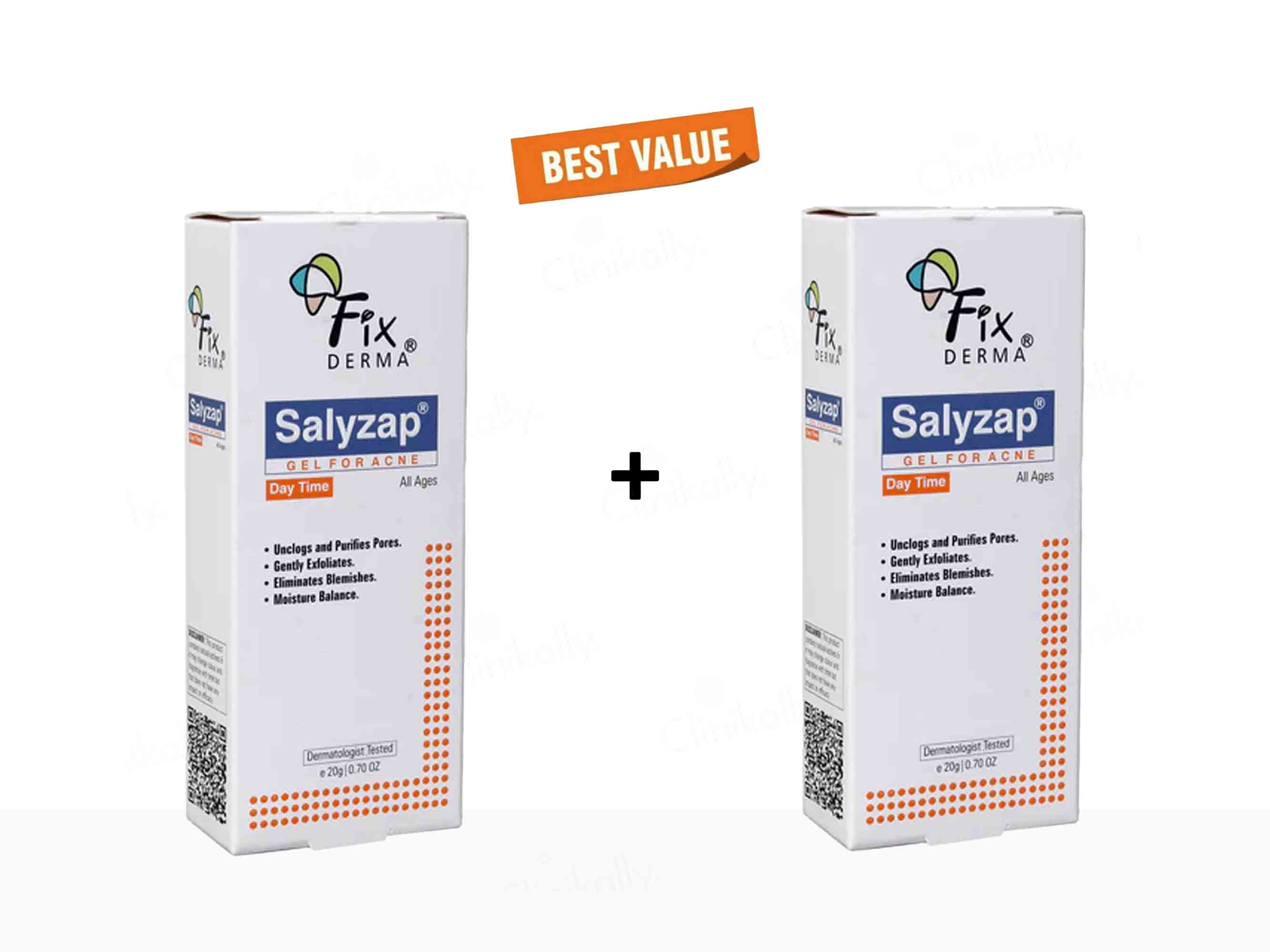 Fixderma Salyzap Gel For Acne Day Time 20Gm Pack Of 2