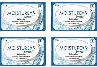 Sun pharma Moisturex Syndet Cleansing & Moisturizing Bathing Bar75 g (Pack of 4)