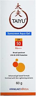 Taiyu Sunscreen Aqua Gel, SPF 50, UVA/UVB Protection, For All Skin Types, 60g