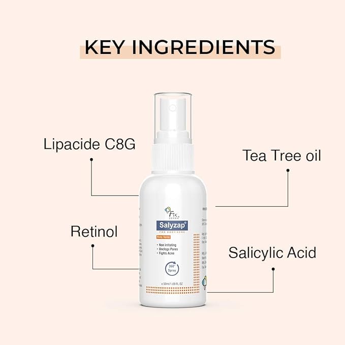 Fixderma Salyzap Body Spray 50Ml Pack Of 2
