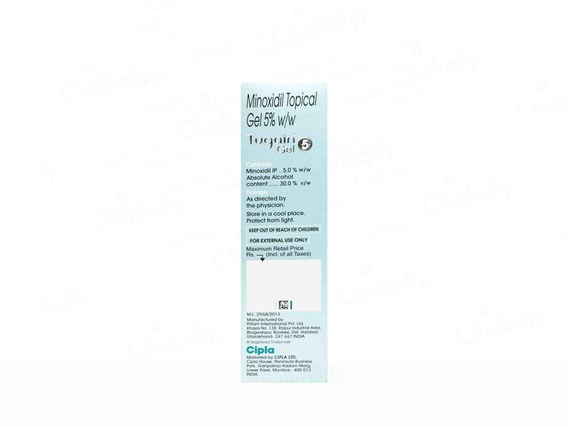 Tugain 5% Topical Gel 60Gm