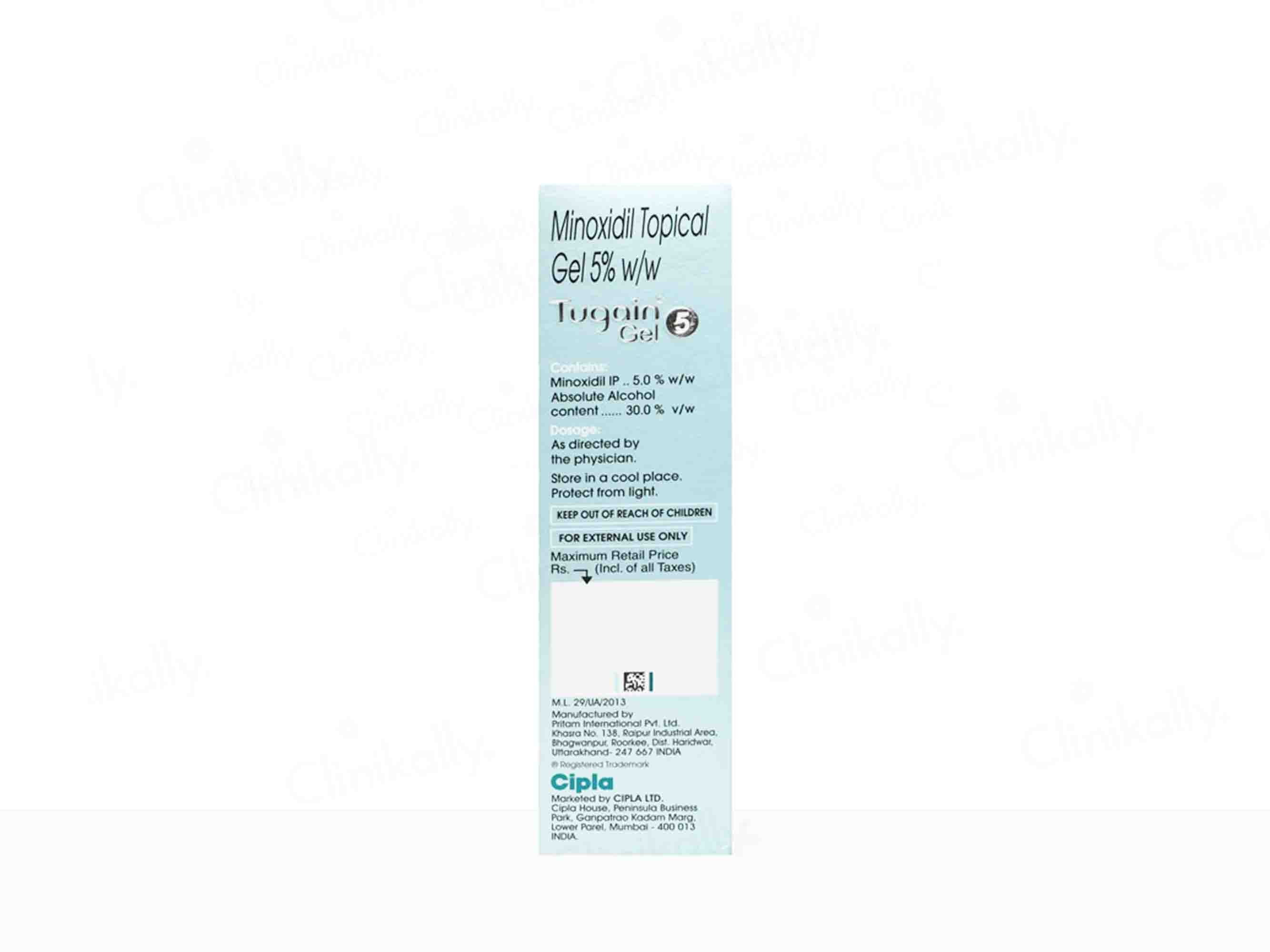 Tugain 5% Topical Gel 60Gm