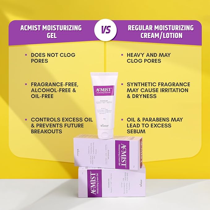 Acmist Moisturizing Cream Gel 50Gm (Pack Of 2)