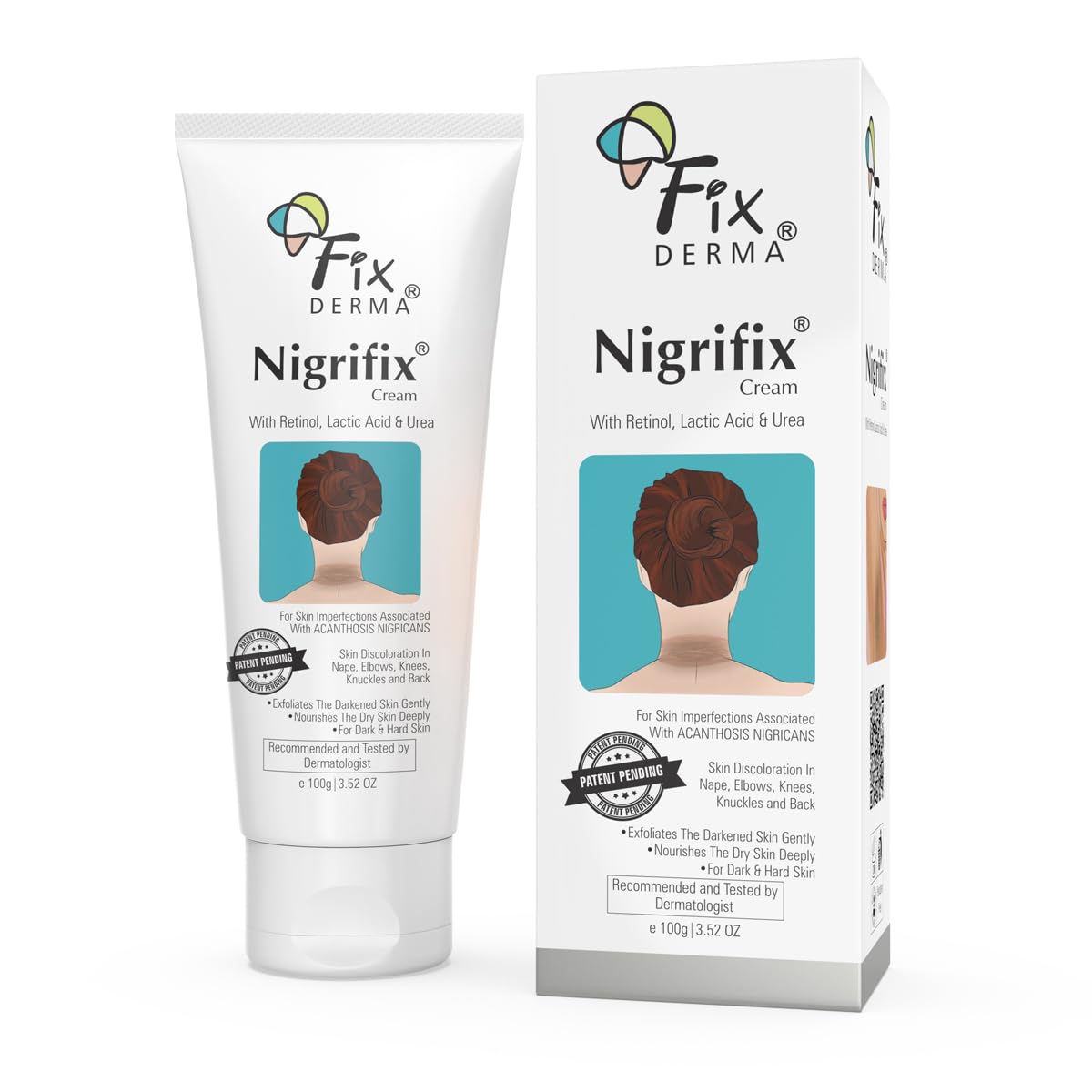 Fixderma Nigrifix cream for Acanthosis Nigricans | For Dark Body Parts Like Neck, Knuckles, Armpits, Ankles, Thighs, Elbows | Exfoliant- 100g