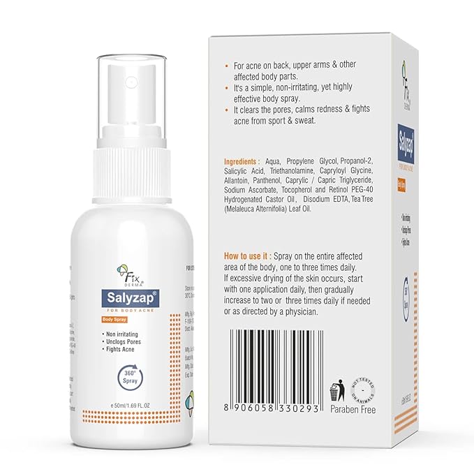Fixderma Salyzap Body Spray 50Ml Pack Of 2