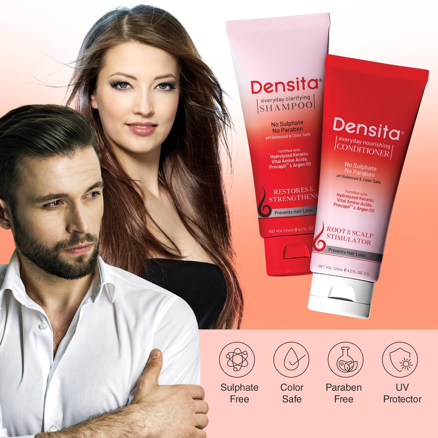 Densita Everyday Clarifying Shampoo & Everyday Nourishing Conditioner (Combo Pack)