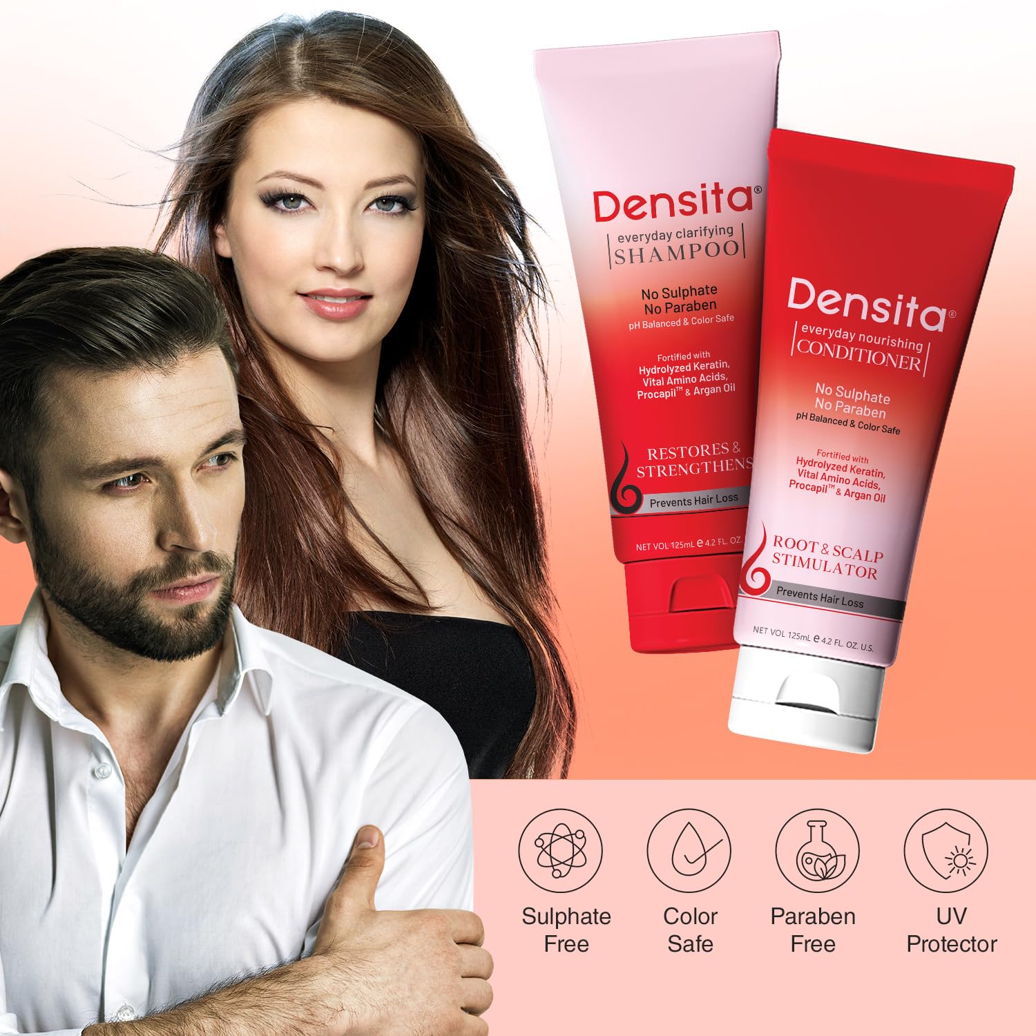 Densita Everyday Clarifying Shampoo & Everyday Nourishing Conditioner (Combo Pack)