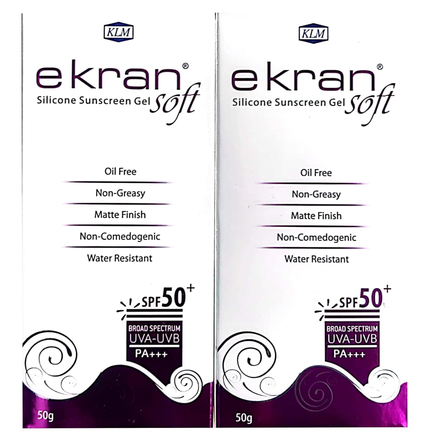Ekran Soft Silicone Sunscreen Gel 50Gm SPF 50 Pack 2 2 x 50 gm