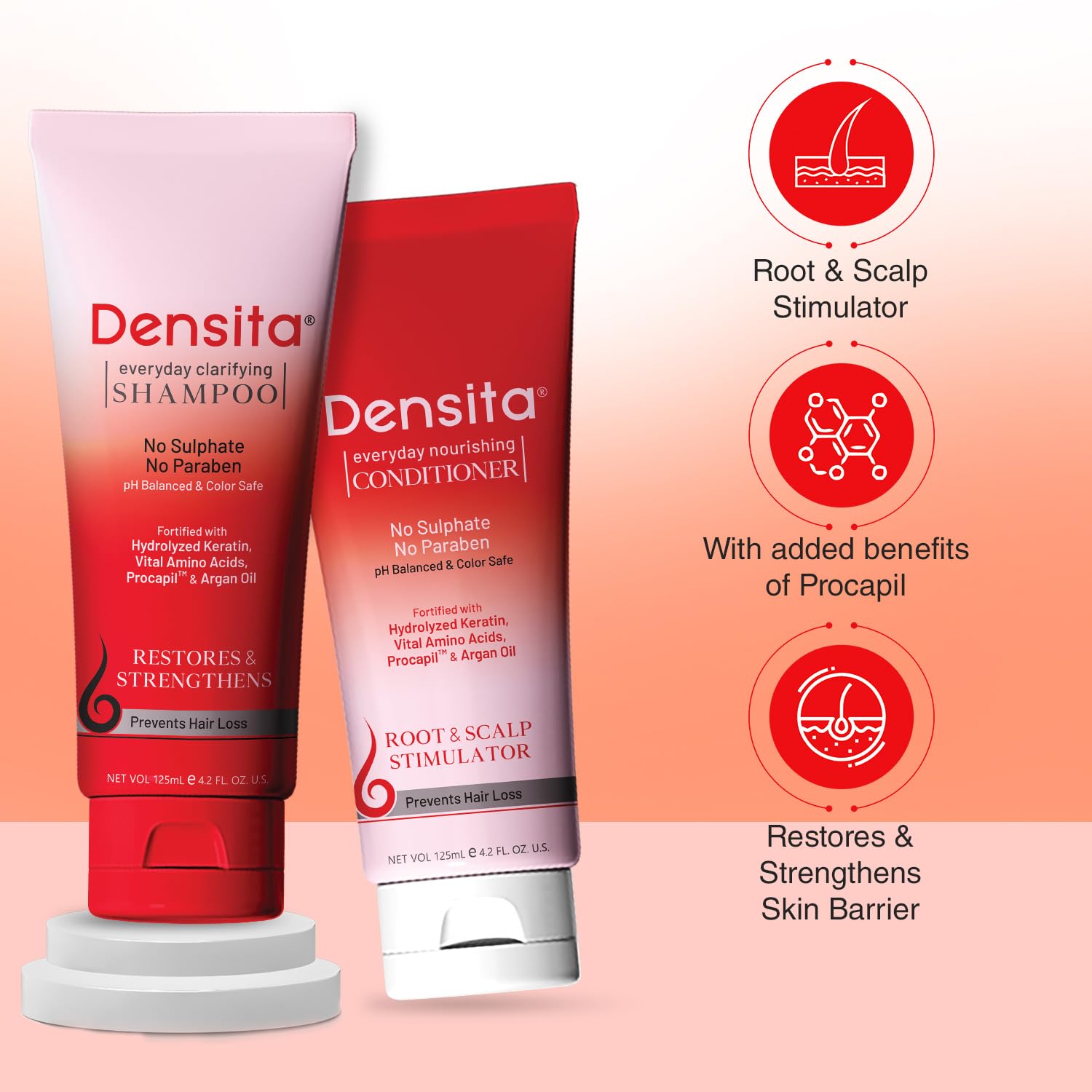 Densita Shampoo and Conditioner Combo Pack, 125Ml
