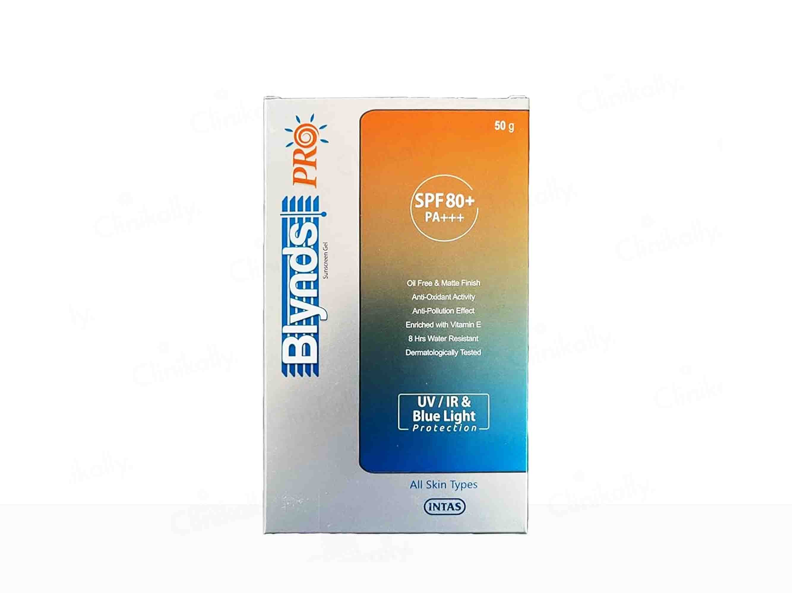 Blynds Pro Sunscreen Gel SPF 80+ PA+++ 50Gm