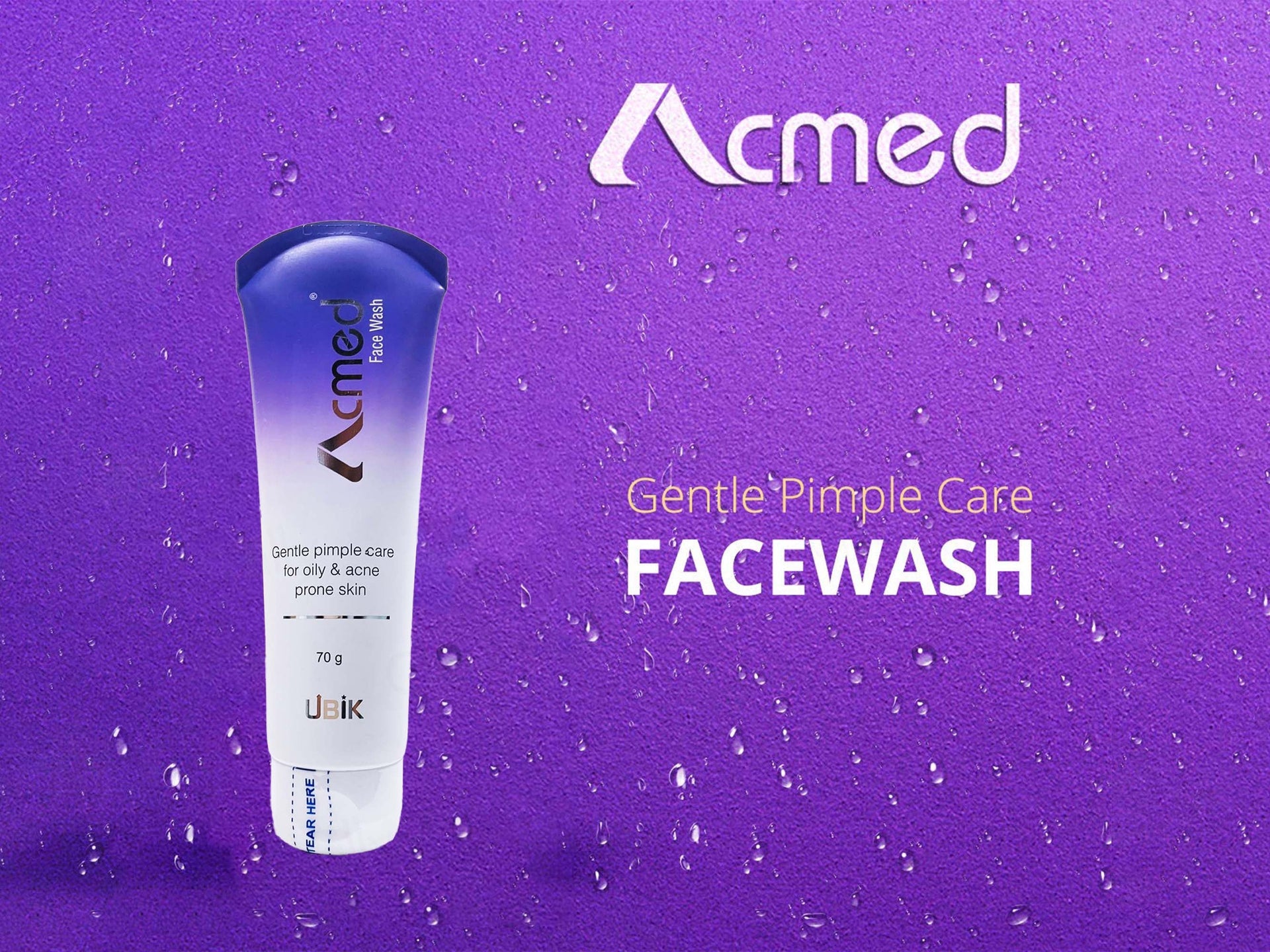 Acmed Gentle Pimple Care Face Wash 70Gm (Pack Of 3)