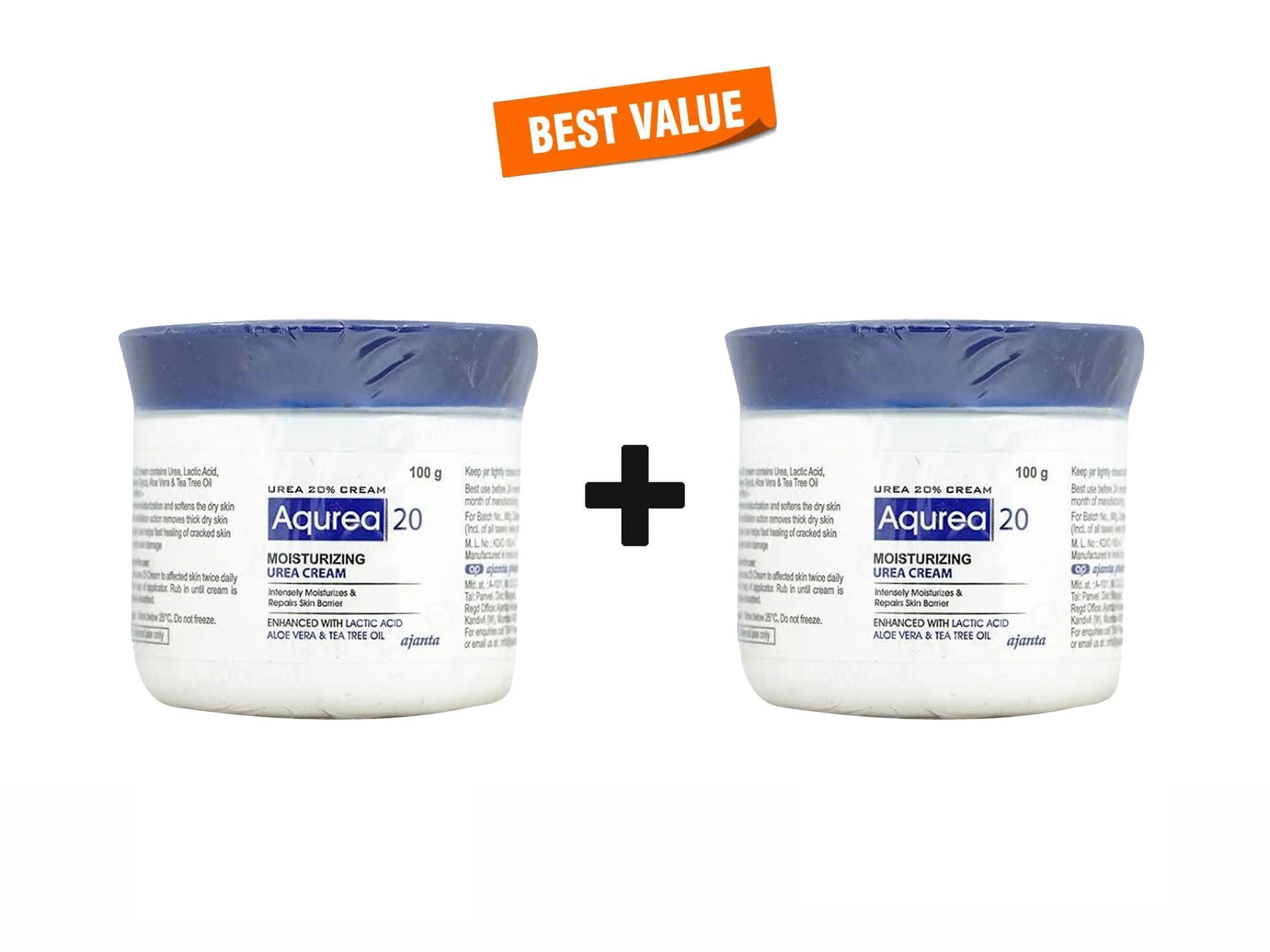 Aqurea 20 Moisturizing Urea Cream (Combo) 2 x 100 gm