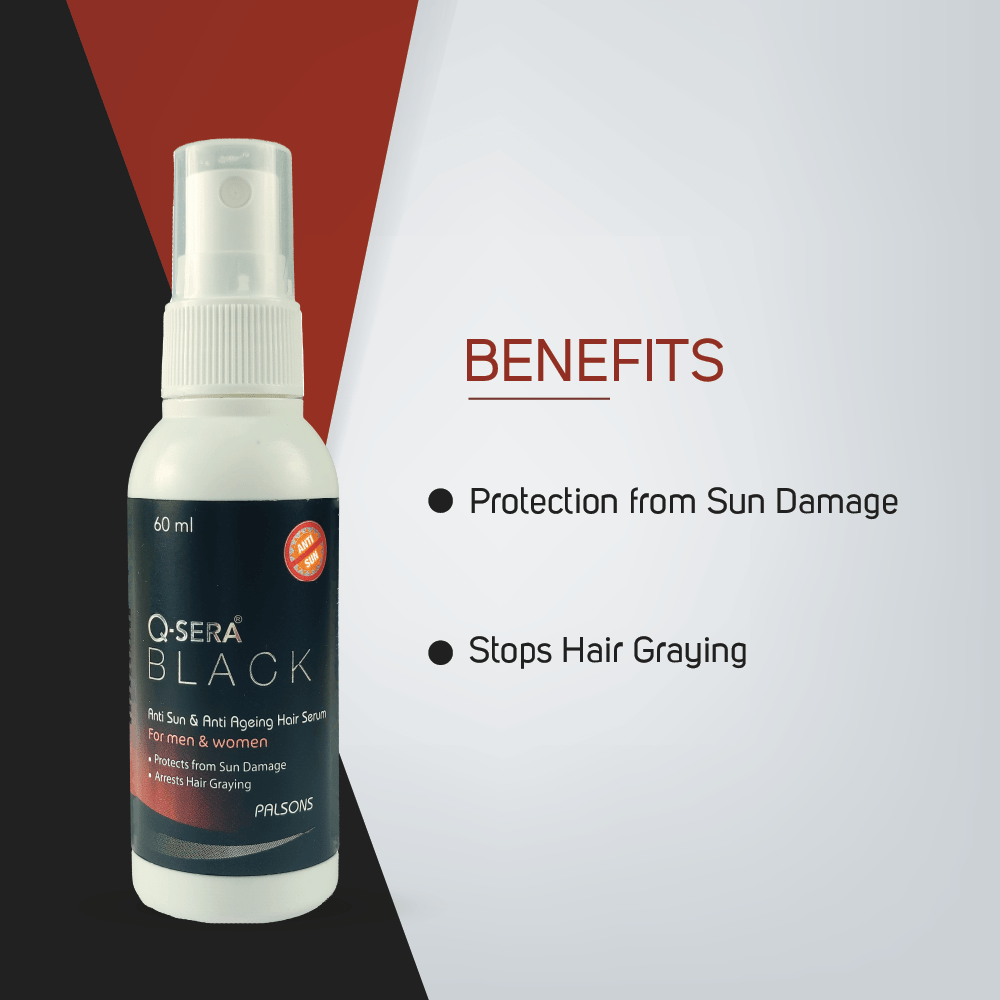 Q-Sera Black Serum Anti Sun & Anti Ageing Hair Serum 60Ml
