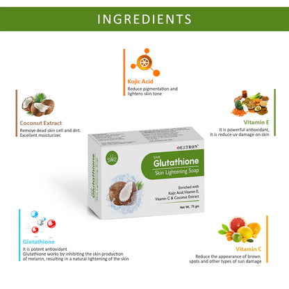 Glutathione Skin Lightening Soap Coconut 75Gm
