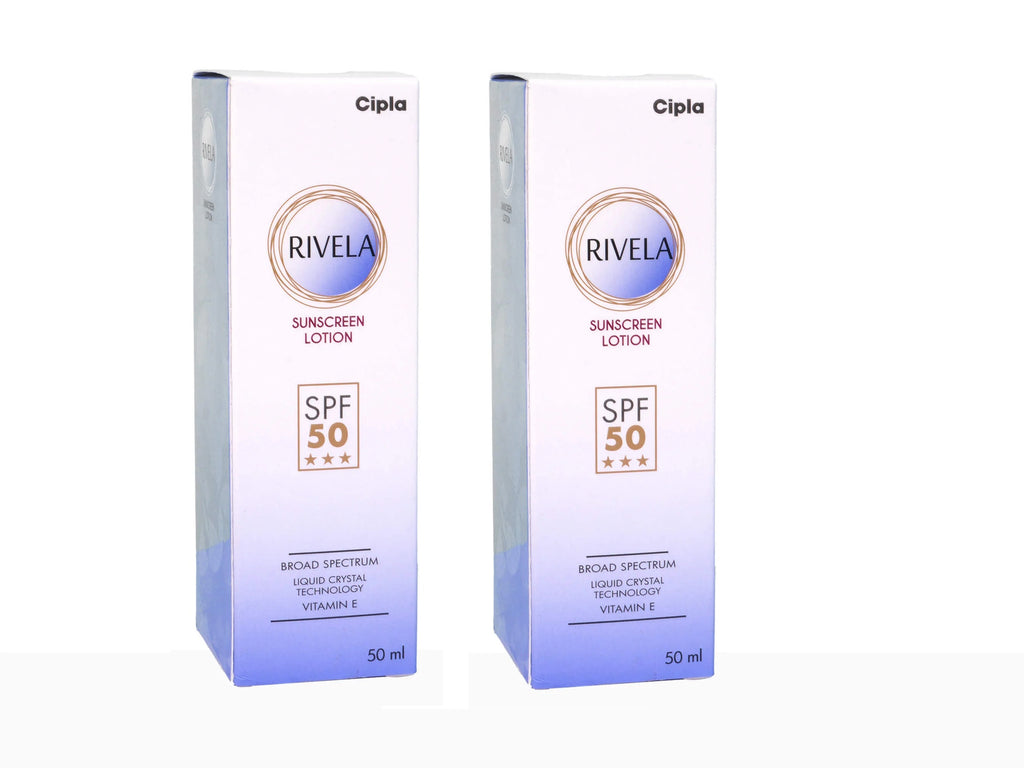 Rivela Sunscreen Lotion SPF 50+++ 50Ml (Pack Of 2)