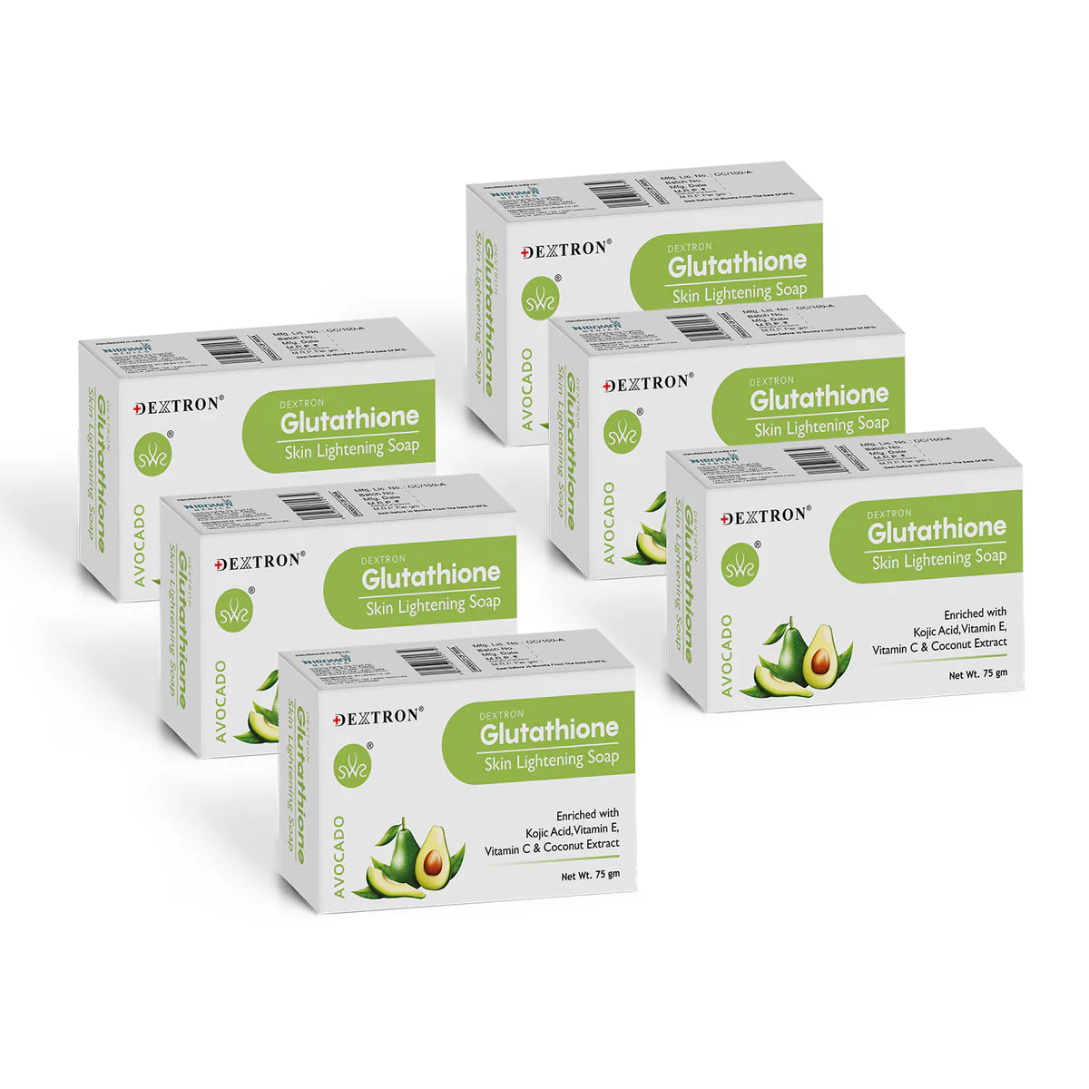 Glutathione Avocado Soap 75Gm Pack Of 6
