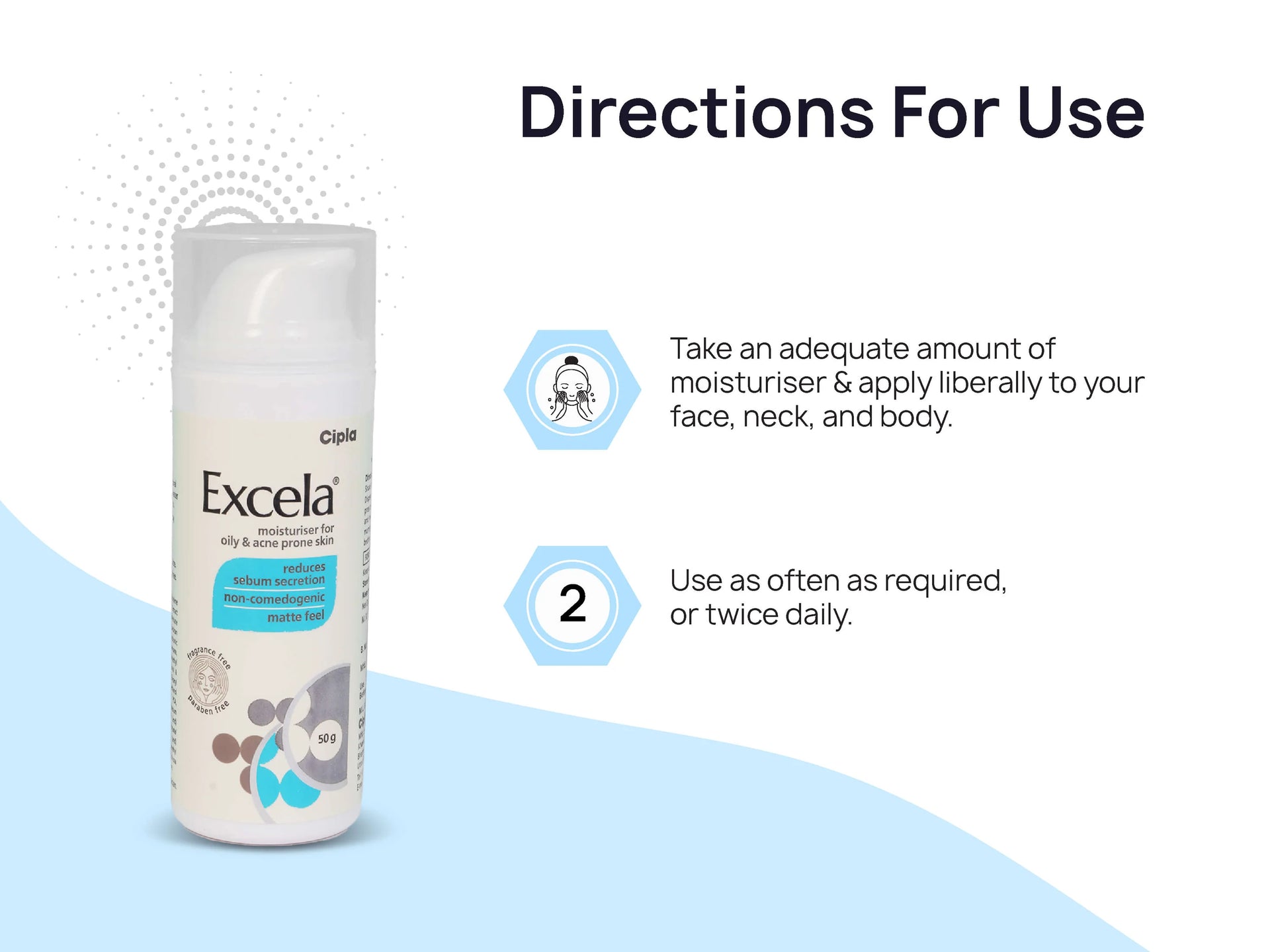 Excela Moisturiser for Oily & Acne Prone Skin 50Gm Pack Of 2