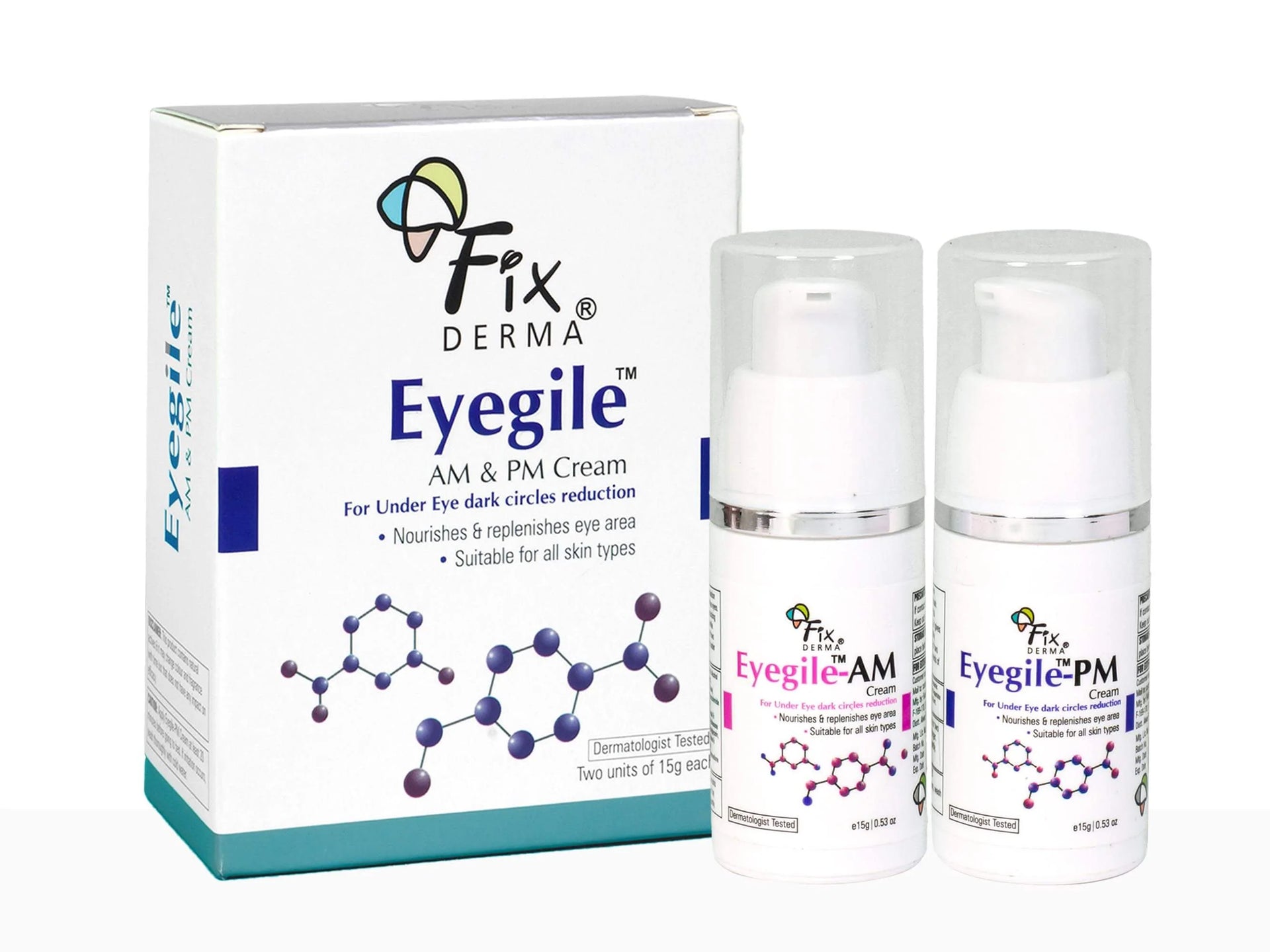 Fixderma Eyegile AM & PM Cream 15Gm