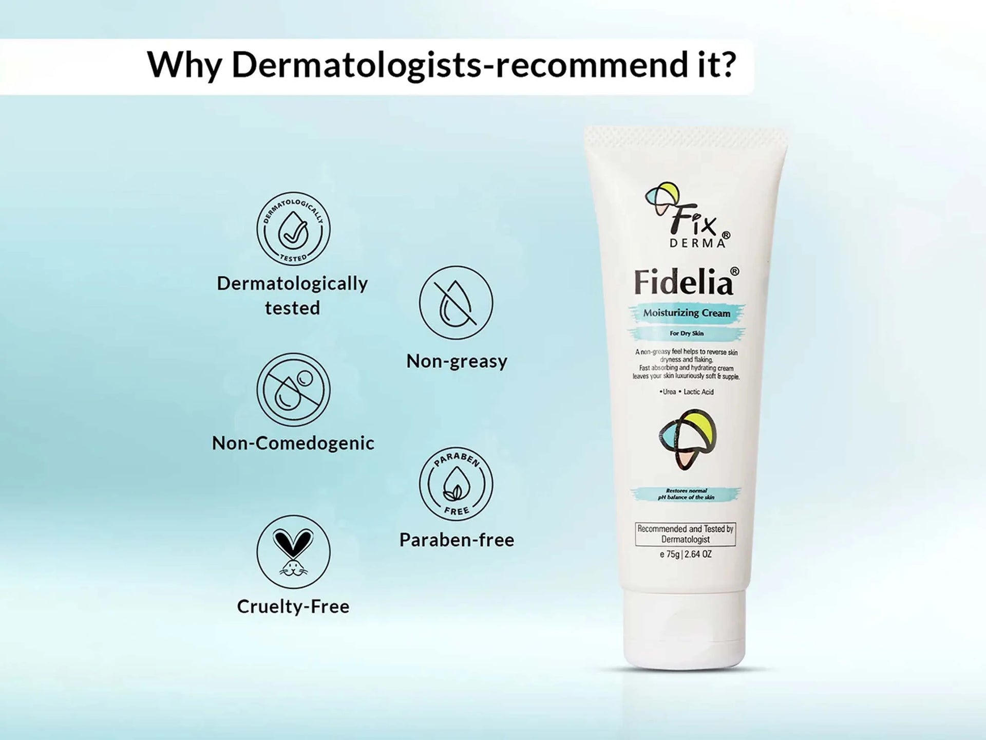Fixderma Fidelia Moisturizing Cream 75Gm Pack Of 2