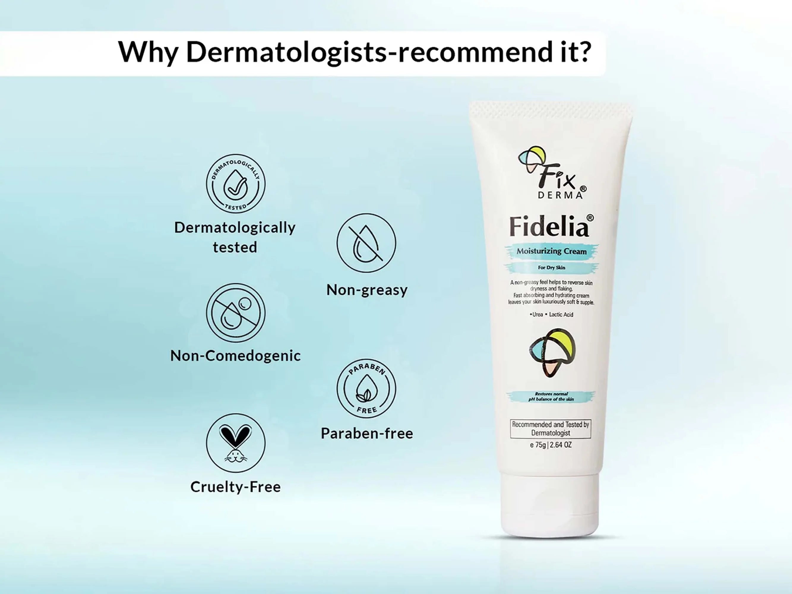Fixderma Fidelia Moisturizing Cream 75Gm Pack Of 2