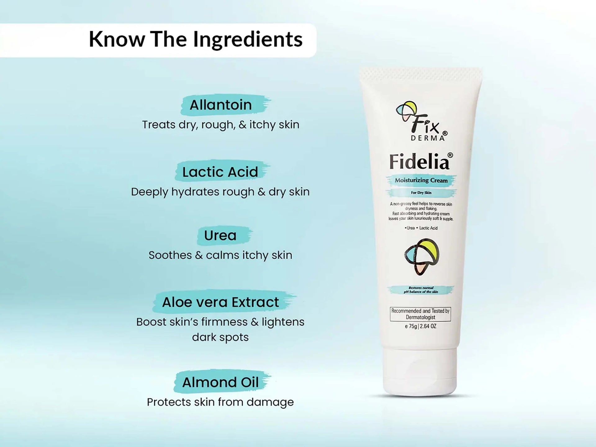 Fixderma Fidelia Moisturizing Cream 75Gm Pack Of 2