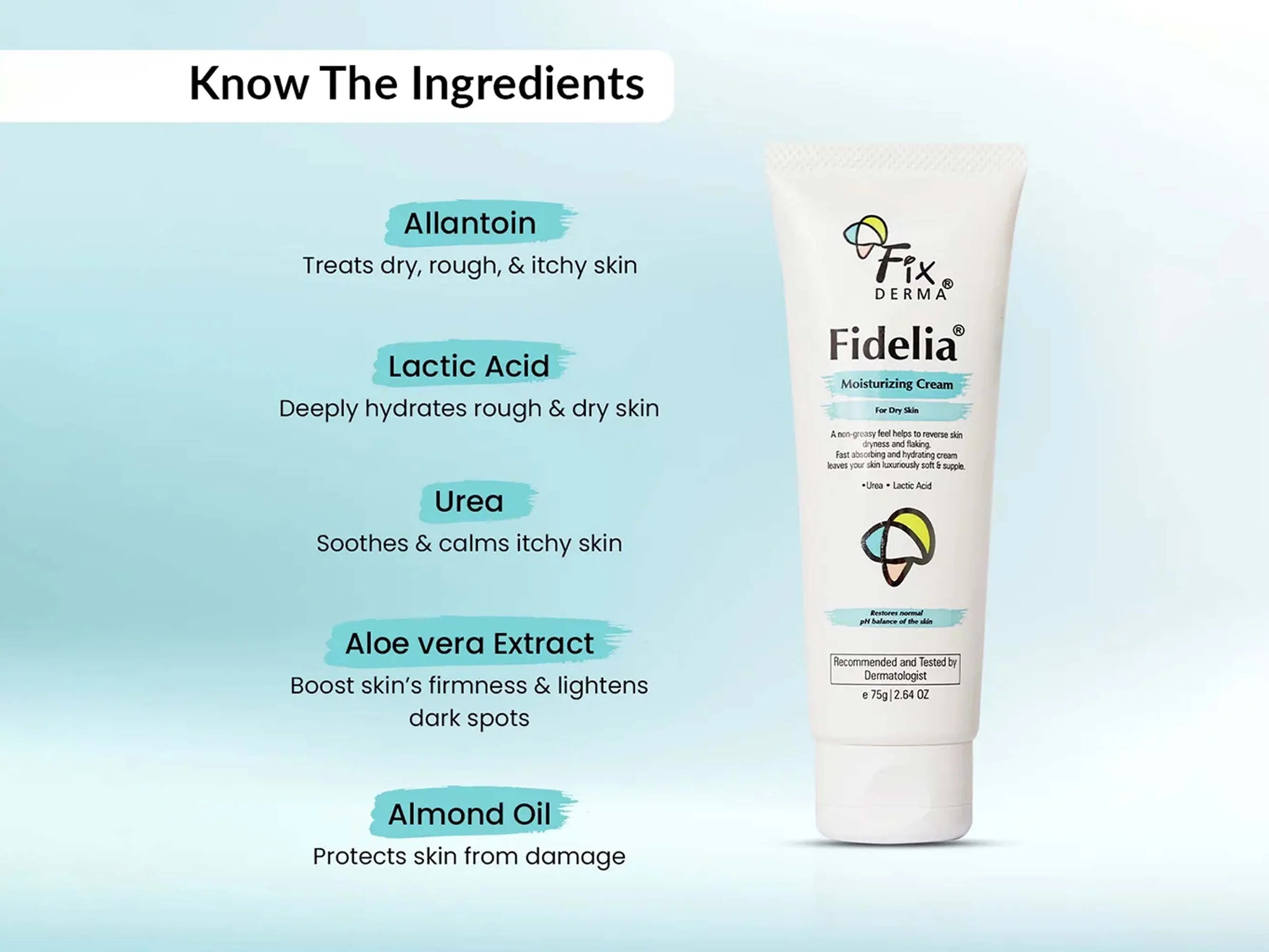 Fixderma Fidelia Moisturizing Cream 75Gm Pack Of 2