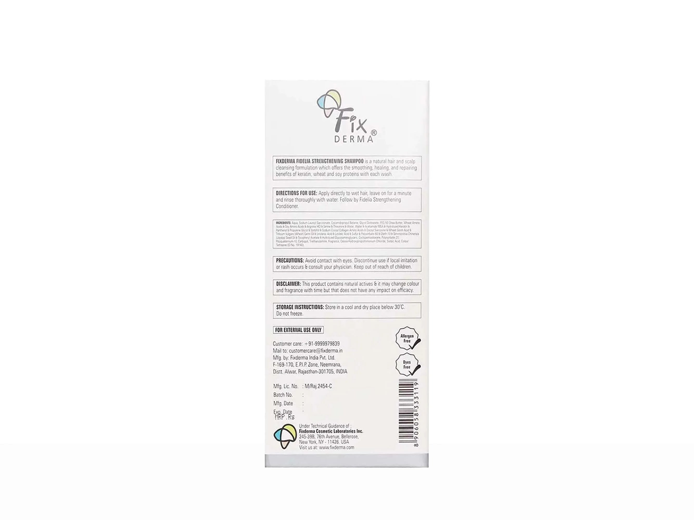 Fixderma Fidelia Strengthening Shampoo 250Ml