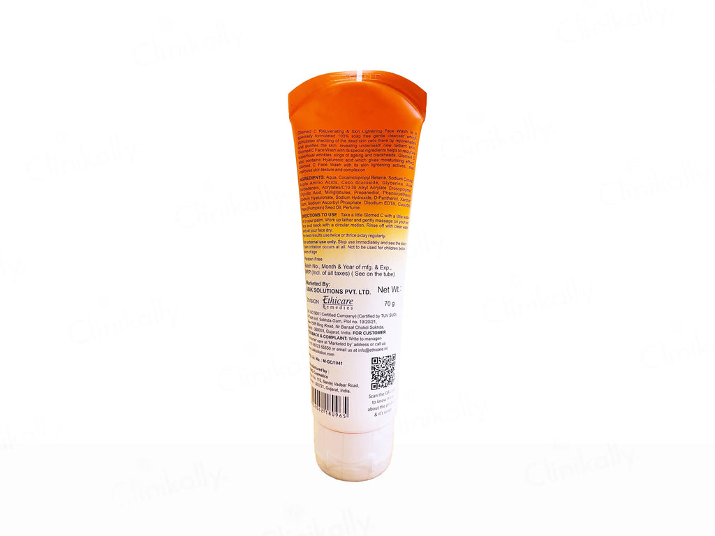 Glomed C Rejuvenating & Skin Lightening Face Wash 70ML Pack Of 2